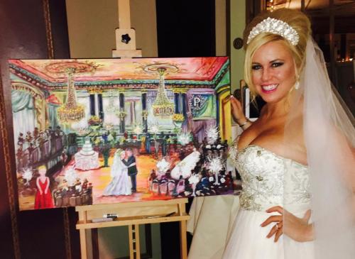 Live Event Painting for a wedding at The Pennisula Hotel 